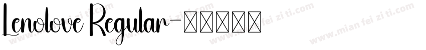 Lenolove Regular字体转换